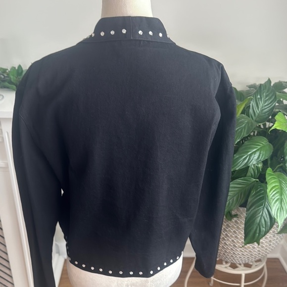 Black Rhinestone Women's Jacket - Picture 4 of 7